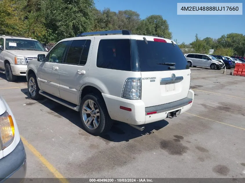 2008 Mercury Mountaineer Premier VIN: 4M2EU48888UJ17660 Lot: 40496200