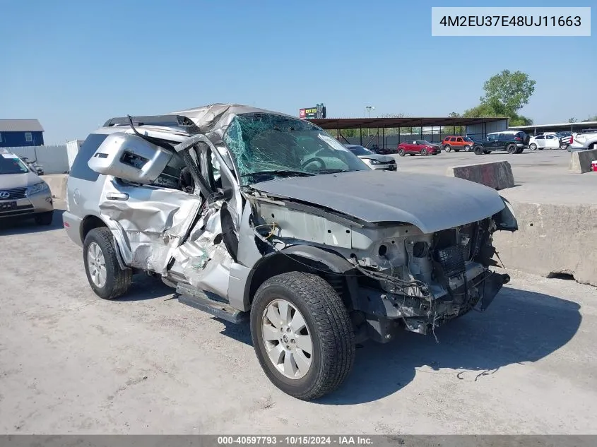 2008 Mercury Mountaineer VIN: 4M2EU37E48UJ11663 Lot: 40597793