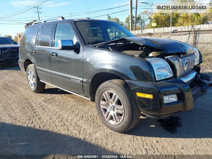 2008 Mercury Mountaineer Premier VIN: 4M2EU48838UJ00443 Lot: 40662861