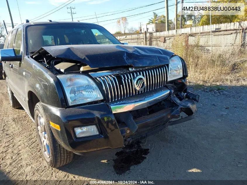 2008 Mercury Mountaineer Premier VIN: 4M2EU48838UJ00443 Lot: 40662861