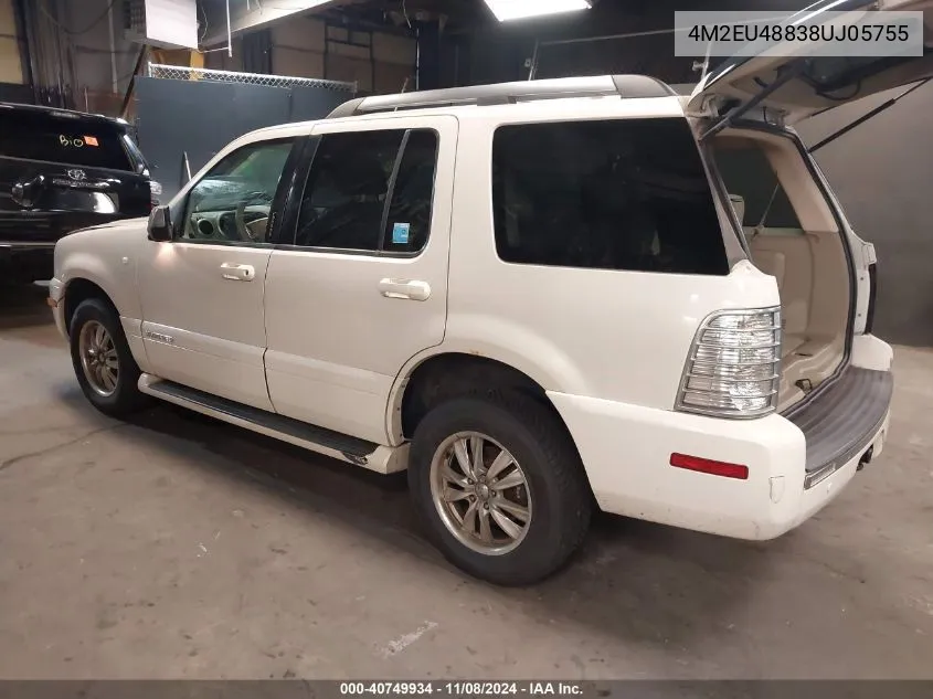 2008 Mercury Mountaineer Premier VIN: 4M2EU48838UJ05755 Lot: 40749934