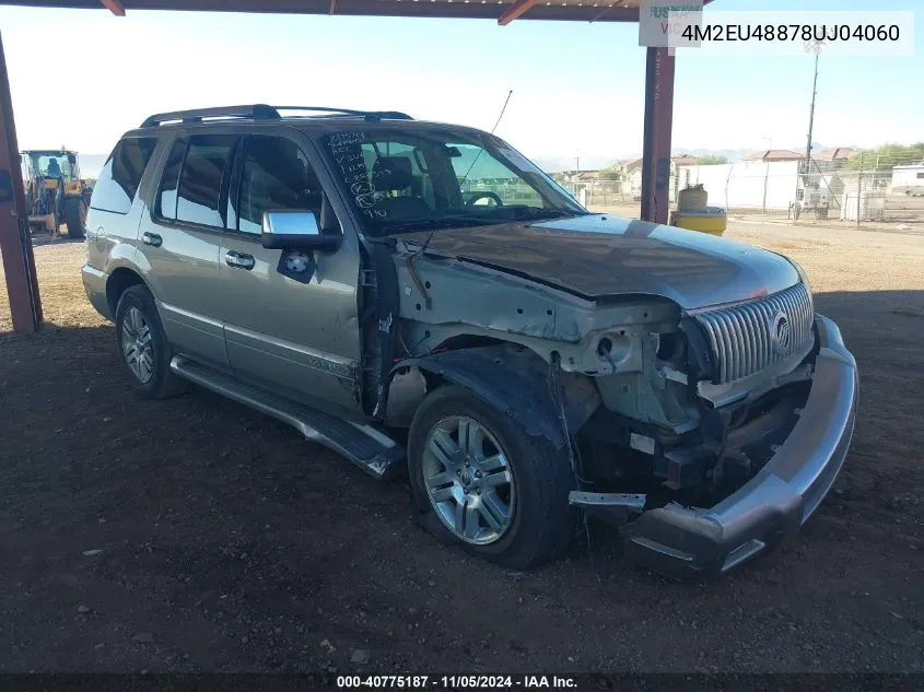 2008 Mercury Mountaineer Premier VIN: 4M2EU48878UJ04060 Lot: 40775187