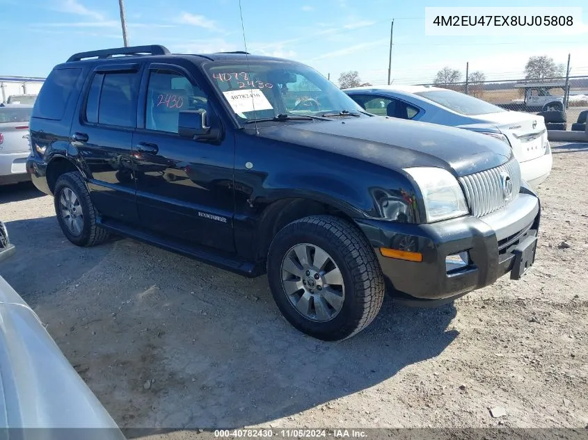 2008 Mercury Mountaineer VIN: 4M2EU47EX8UJ05808 Lot: 40782430