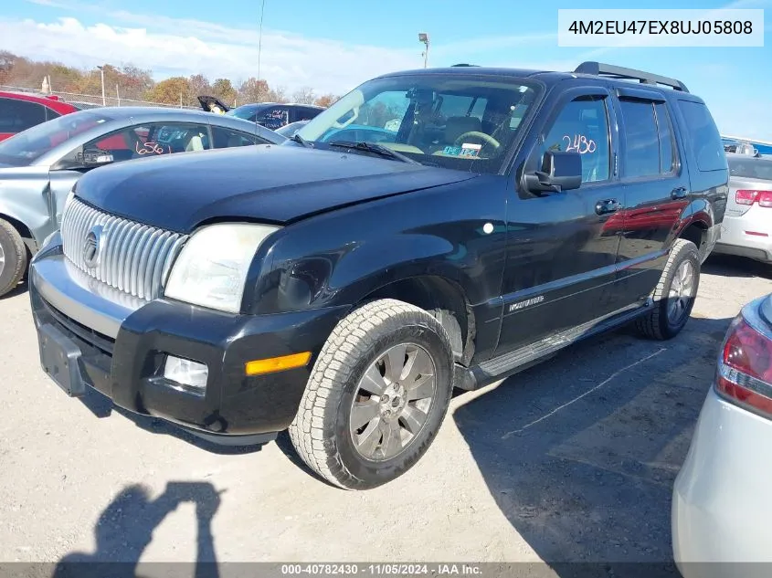 2008 Mercury Mountaineer VIN: 4M2EU47EX8UJ05808 Lot: 40782430