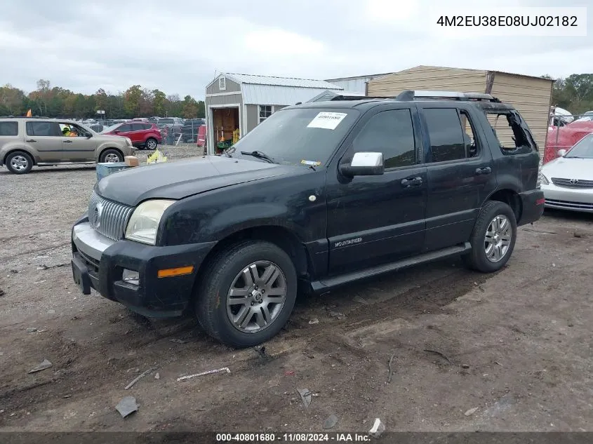 2008 Mercury Mountaineer Premier VIN: 4M2EU38E08UJ02182 Lot: 40801680