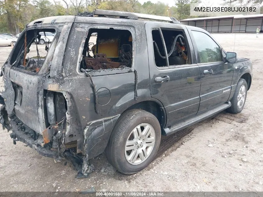 2008 Mercury Mountaineer Premier VIN: 4M2EU38E08UJ02182 Lot: 40801680