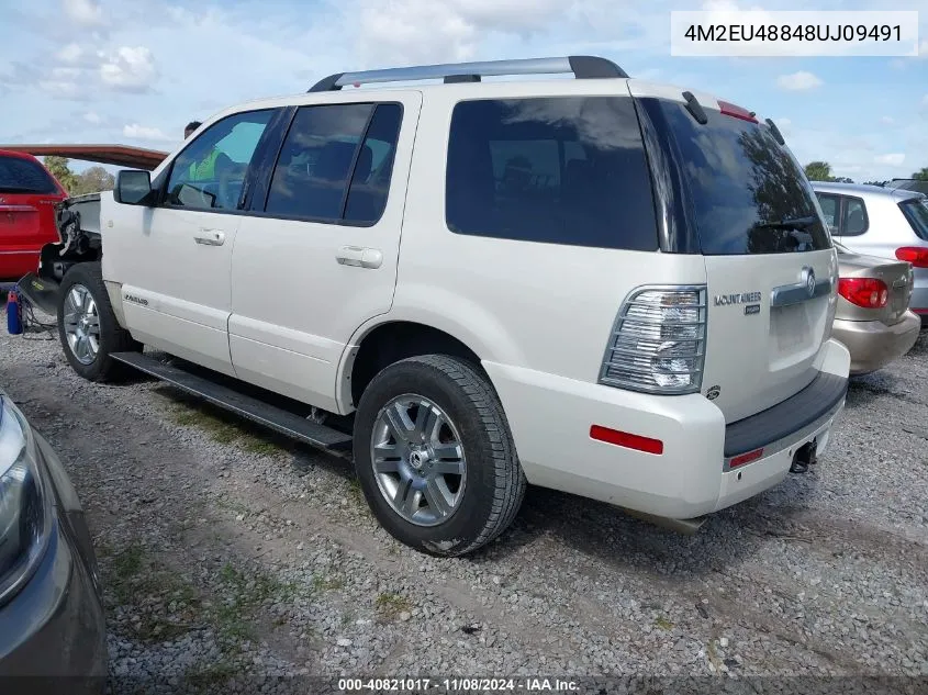 2008 Mercury Mountaineer Premier VIN: 4M2EU48848UJ09491 Lot: 40821017