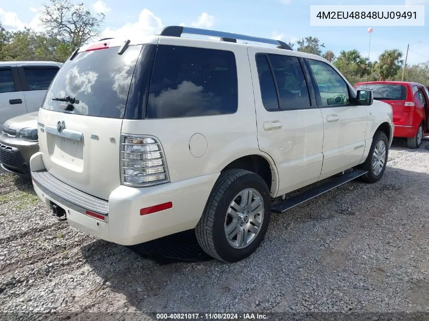 2008 Mercury Mountaineer Premier VIN: 4M2EU48848UJ09491 Lot: 40821017