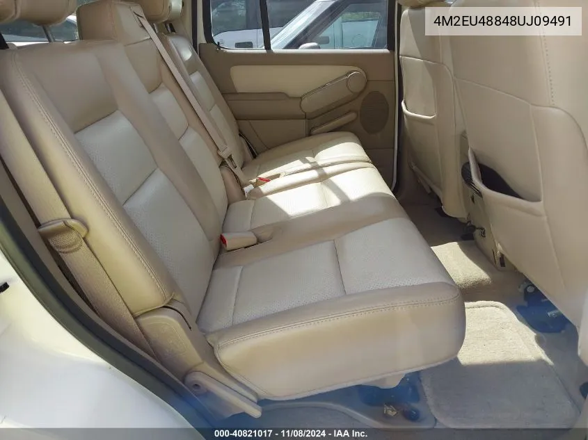 2008 Mercury Mountaineer Premier VIN: 4M2EU48848UJ09491 Lot: 40821017