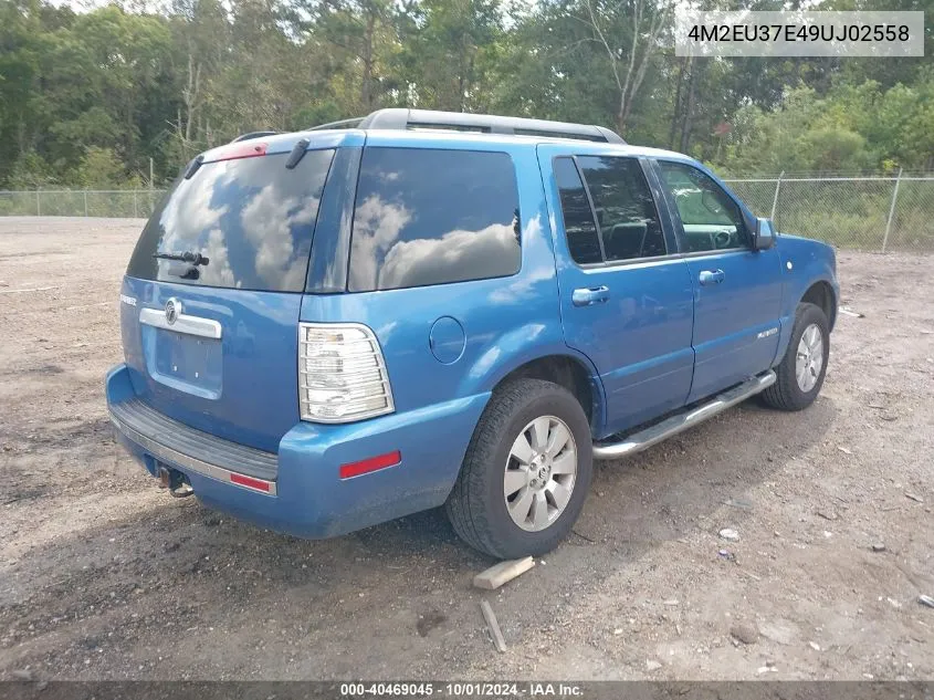 2009 Mercury Mountaineer VIN: 4M2EU37E49UJ02558 Lot: 40469045