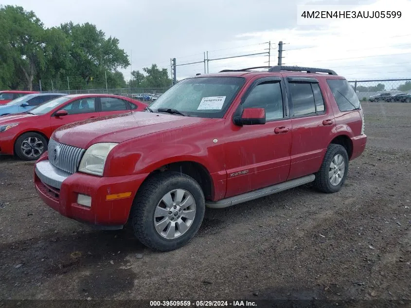 2010 Mercury Mountaineer VIN: 4M2EN4HE3AUJ05599 Lot: 39509559