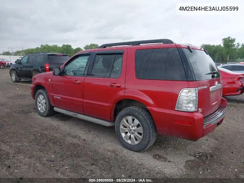 2010 Mercury Mountaineer VIN: 4M2EN4HE3AUJ05599 Lot: 39509559