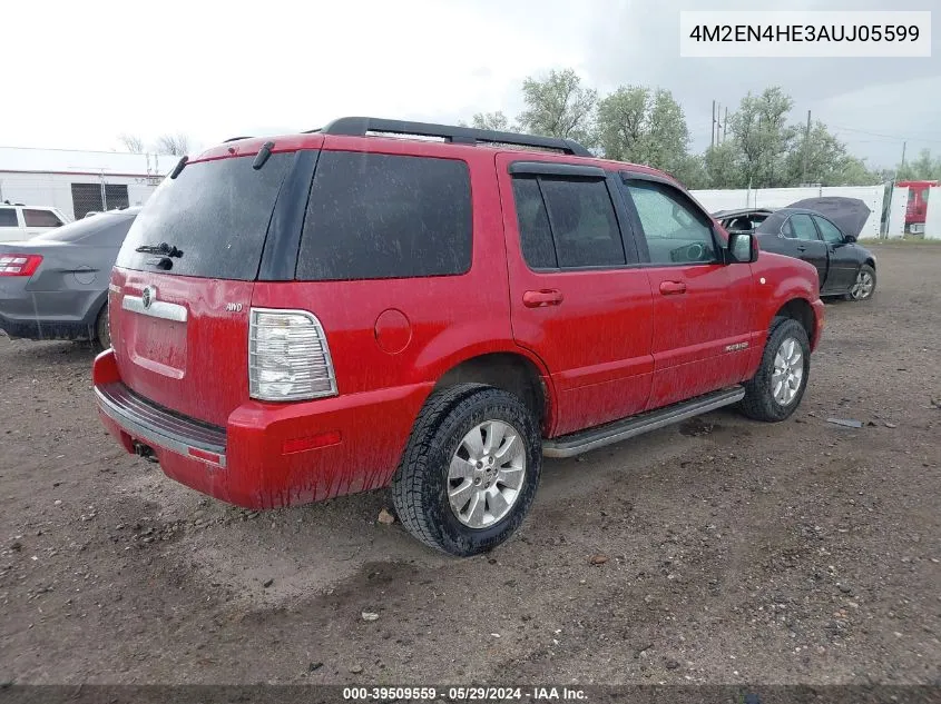 2010 Mercury Mountaineer VIN: 4M2EN4HE3AUJ05599 Lot: 39509559