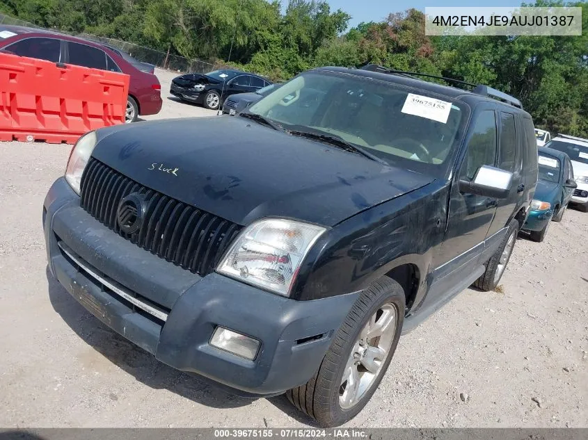 2010 Mercury Mountaineer Premier VIN: 4M2EN4JE9AUJ01387 Lot: 39675155