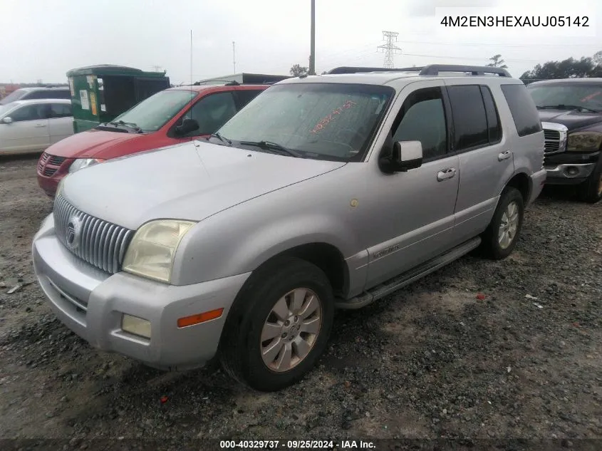 2010 Mercury Mountaineer VIN: 4M2EN3HEXAUJ05142 Lot: 40329737