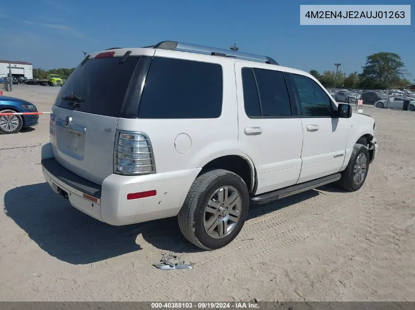 2010 Mercury Mountaineer Premier VIN: 4M2EN4JE2AUJ01263 Lot: 40388103