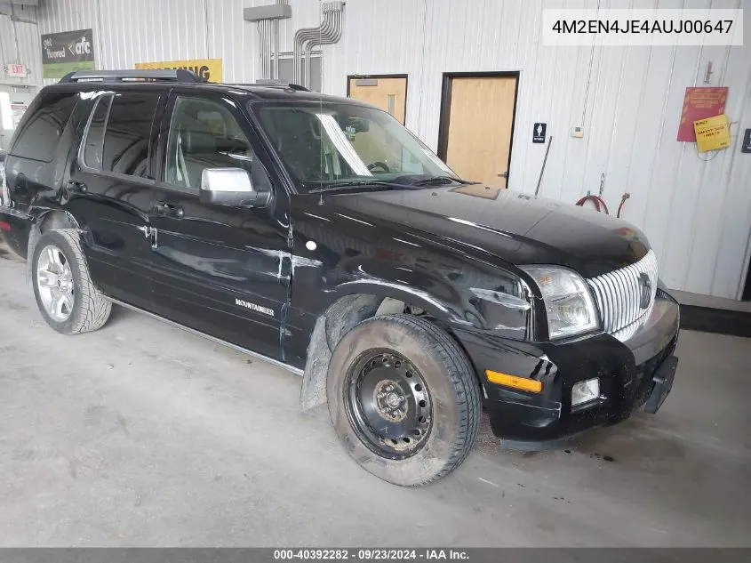 2010 Mercury Mountaineer Premier VIN: 4M2EN4JE4AUJ00647 Lot: 40392282