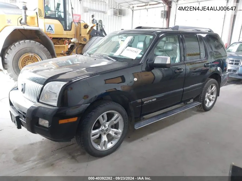 2010 Mercury Mountaineer Premier VIN: 4M2EN4JE4AUJ00647 Lot: 40392282