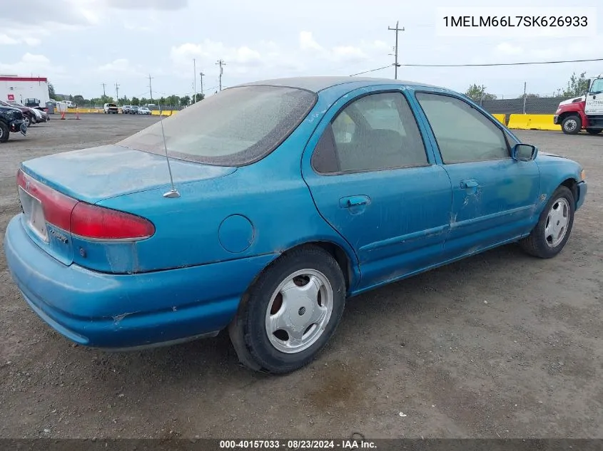 1995 Mercury Mystique Ls/Young America VIN: 1MELM66L7SK626933 Lot: 40157033