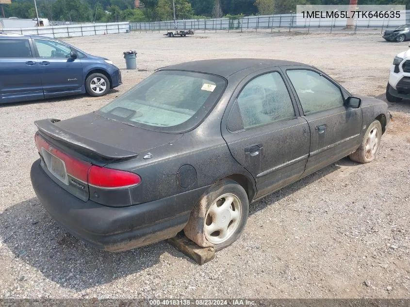 1996 Mercury Mystique Gs/Spree VIN: 1MELM65L7TK646635 Lot: 40183138