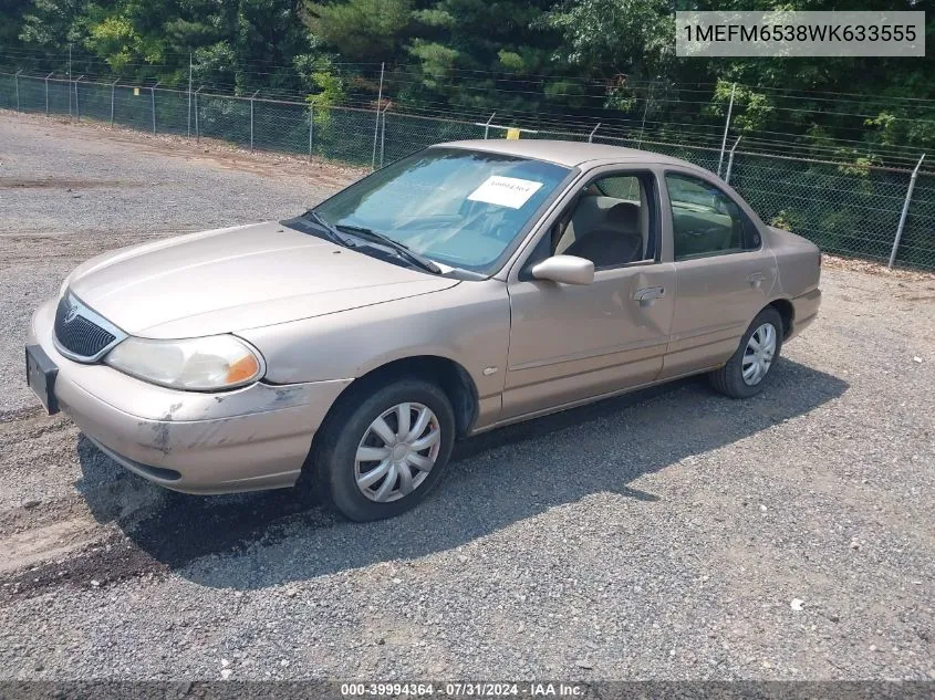 1998 Mercury Mystique VIN: 1MEFM6538WK633555 Lot: 39994364