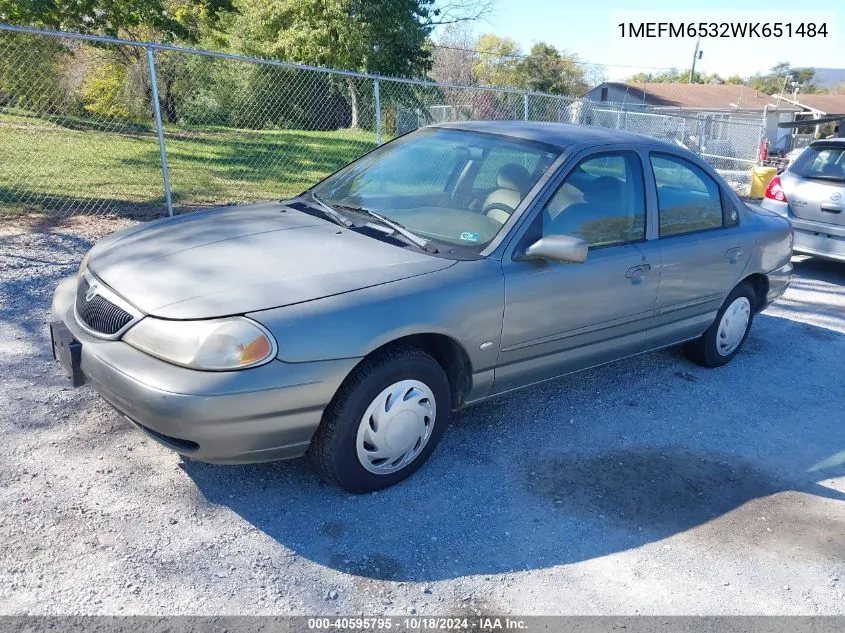 1998 Mercury Mystique VIN: 1MEFM6532WK651484 Lot: 40595795