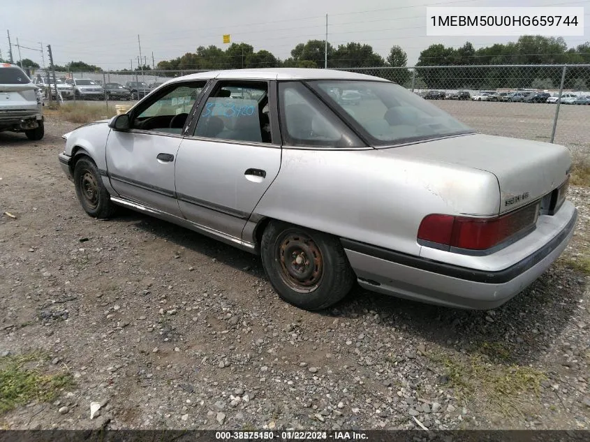 1987 Mercury Sable Gs VIN: 1MEBM50U0HG659744 Lot: 38575150