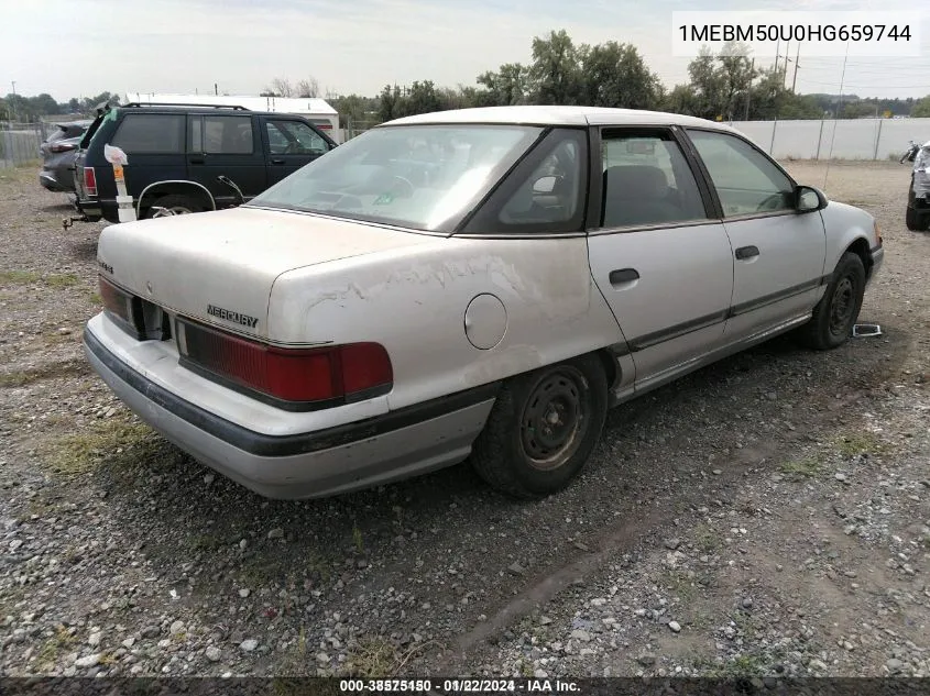 1987 Mercury Sable Gs VIN: 1MEBM50U0HG659744 Lot: 38575150