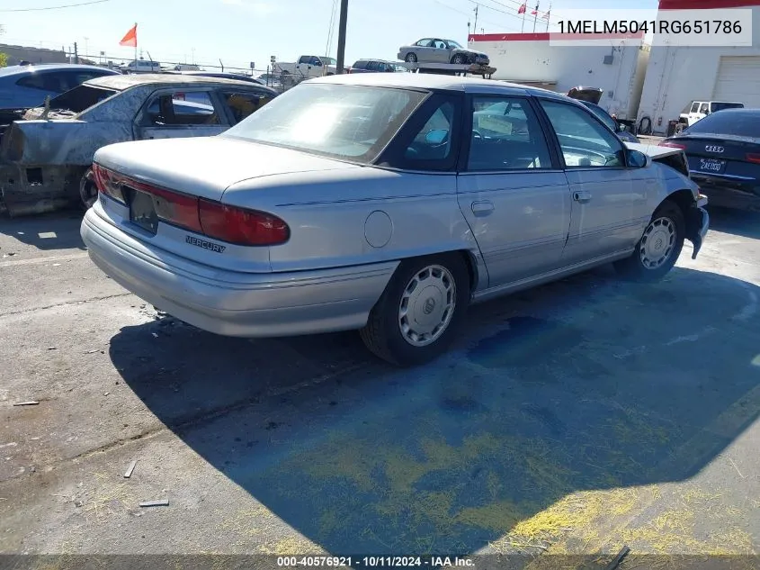 1994 Mercury Sable Gs VIN: 1MELM5041RG651786 Lot: 40576921