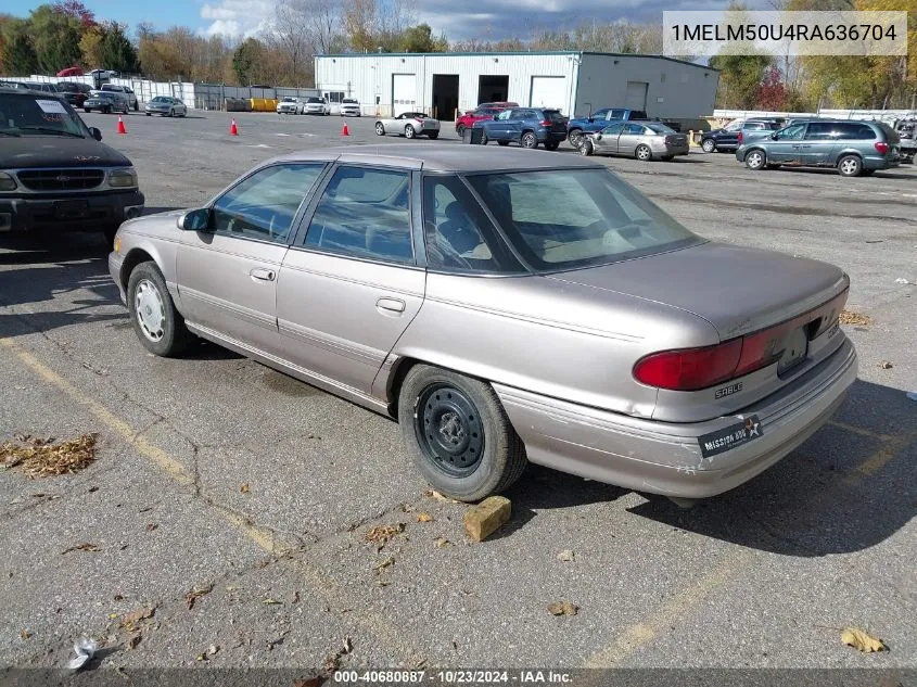 1994 Mercury Sable Gs VIN: 1MELM50U4RA636704 Lot: 40680887