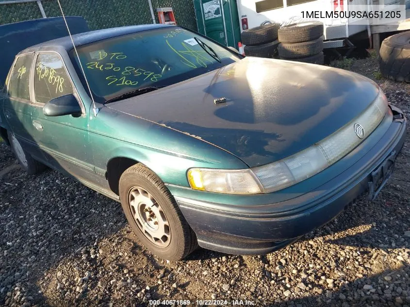 1995 Mercury Sable Gs VIN: 1MELM50U9SA651205 Lot: 40671869