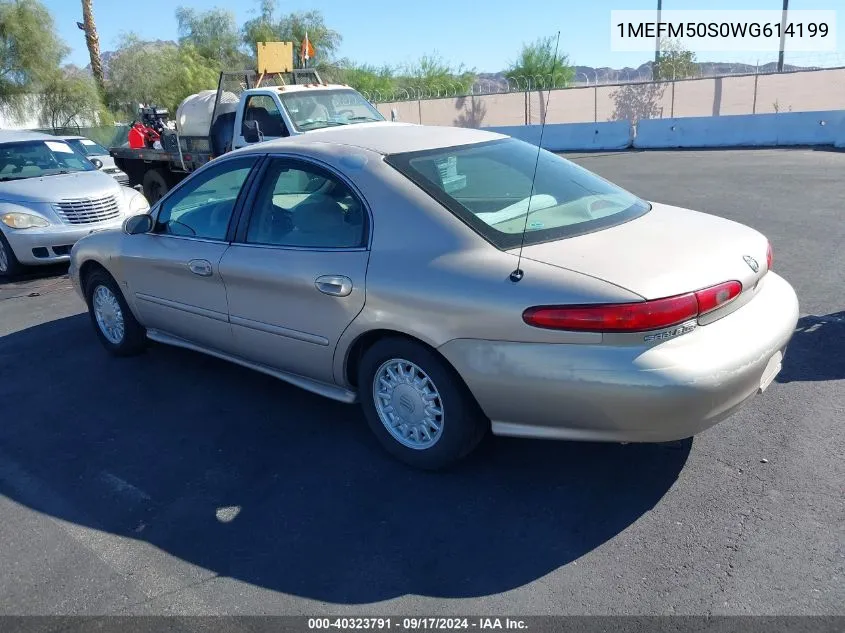 1998 Mercury Sable Gs/Ls VIN: 1MEFM50S0WG614199 Lot: 40323791