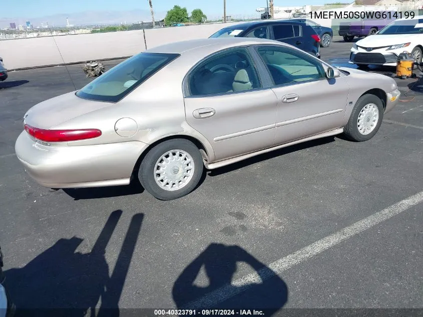 1998 Mercury Sable Gs/Ls VIN: 1MEFM50S0WG614199 Lot: 40323791