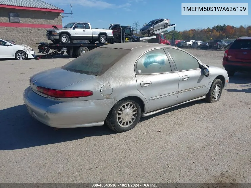 1998 Mercury Sable Gs/Ls VIN: 1MEFM50S1WA626199 Lot: 40643536