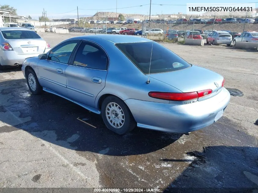 1998 Mercury Sable Gs/Ls VIN: 1MEFM50S7WG644431 Lot: 40690590