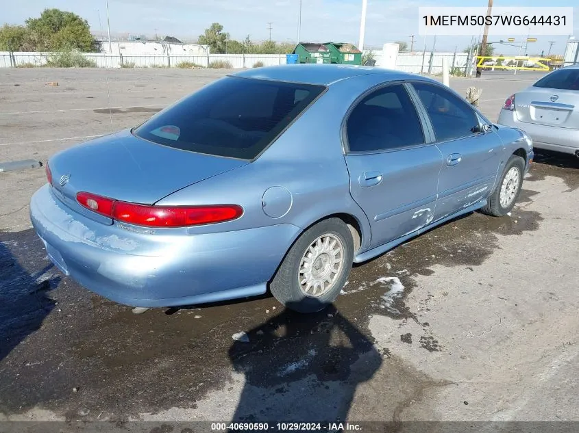 1998 Mercury Sable Gs/Ls VIN: 1MEFM50S7WG644431 Lot: 40690590