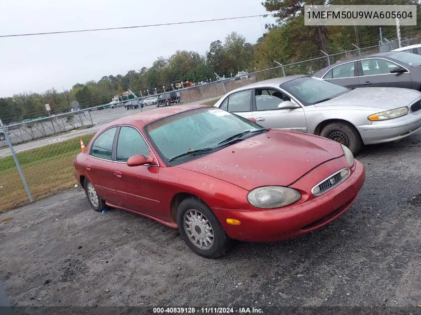 1998 Mercury Sable Gs/Ls VIN: 1MEFM50U9WA605604 Lot: 40839128