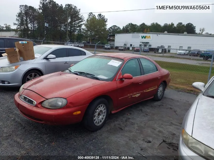 1998 Mercury Sable Gs/Ls VIN: 1MEFM50U9WA605604 Lot: 40839128