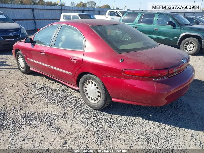 1999 Mercury Sable Ls VIN: 1MEFM53S7XA660984 Lot: 40680881