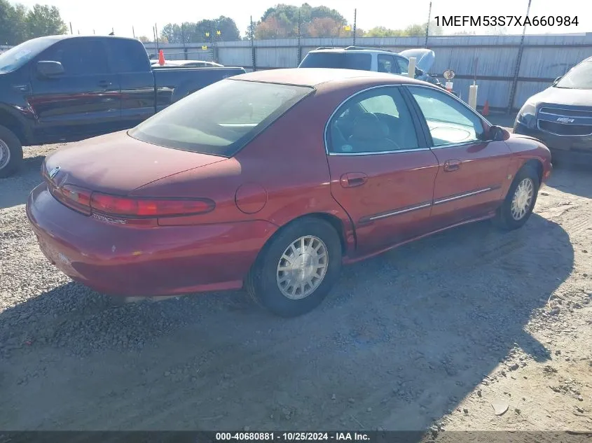 1999 Mercury Sable Ls VIN: 1MEFM53S7XA660984 Lot: 40680881