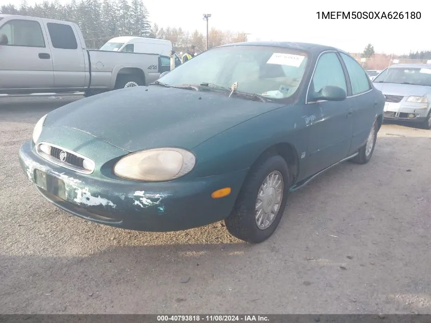 1999 Mercury Sable Gs VIN: 1MEFM50S0XA626180 Lot: 40793818