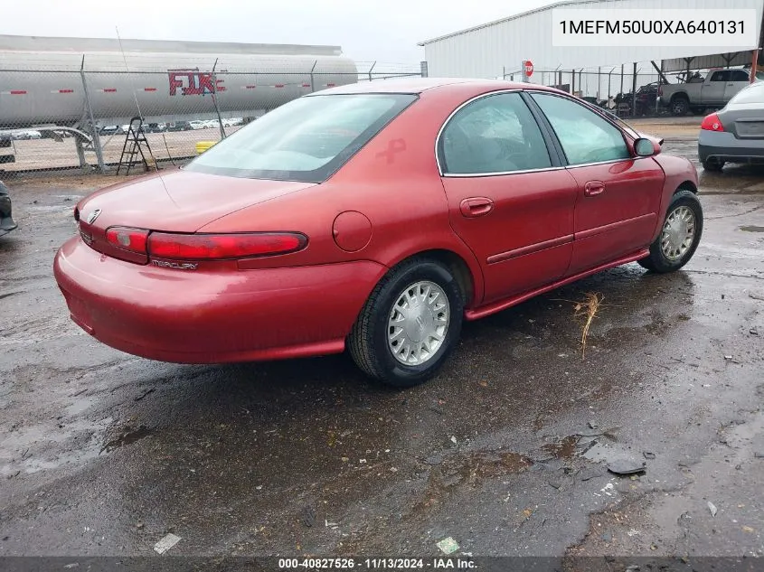 1999 Mercury Sable Gs VIN: 1MEFM50U0XA640131 Lot: 40827526