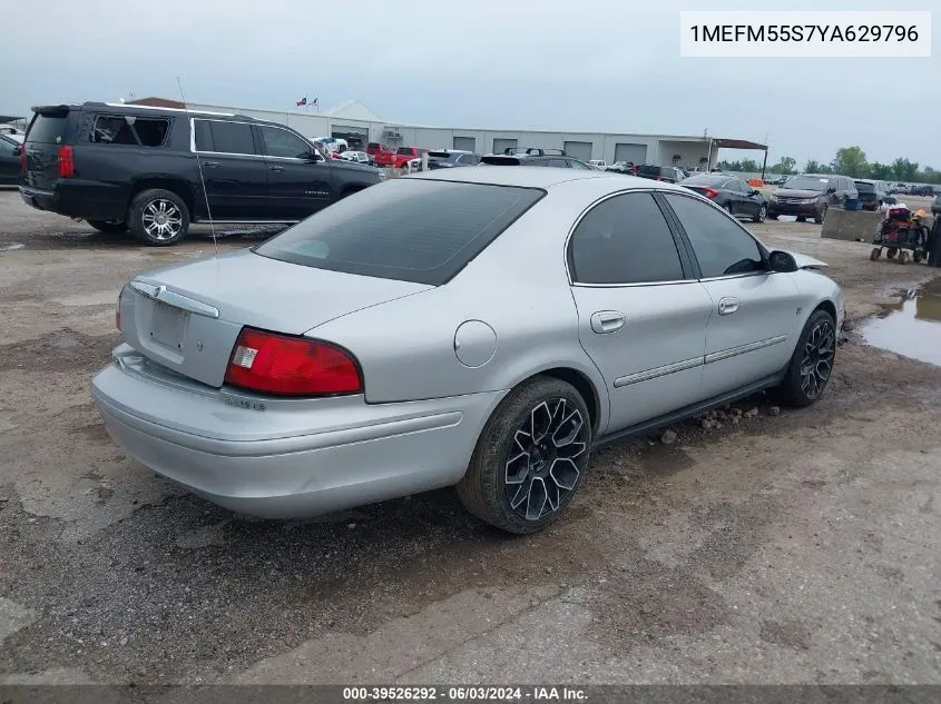 2000 Mercury Sable Ls Premium VIN: 1MEFM55S7YA629796 Lot: 39526292