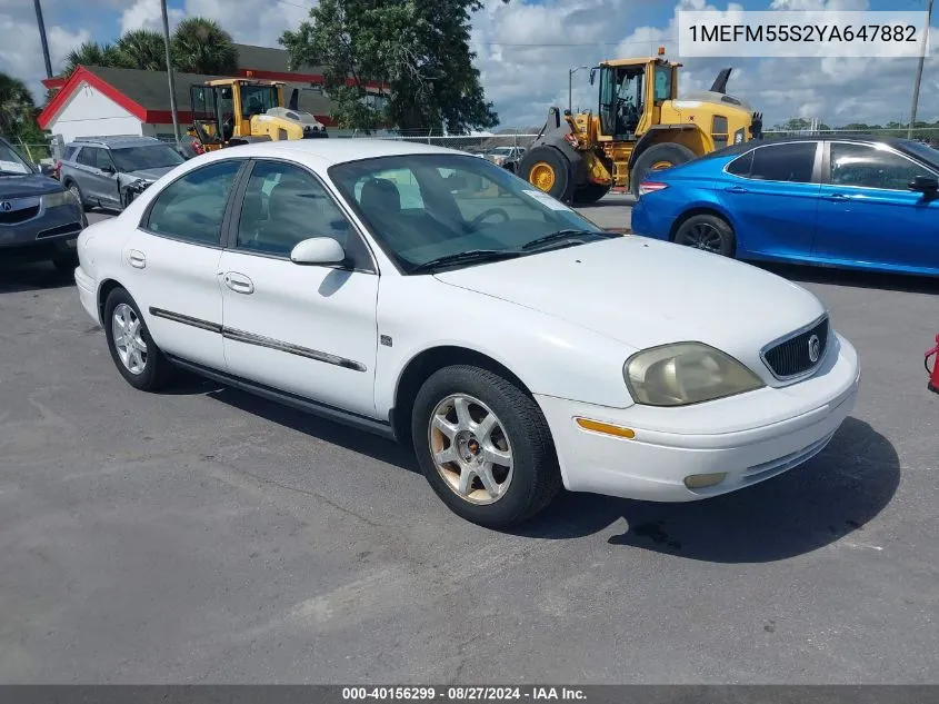 2000 Mercury Sable Ls Premium VIN: 1MEFM55S2YA647882 Lot: 40156299