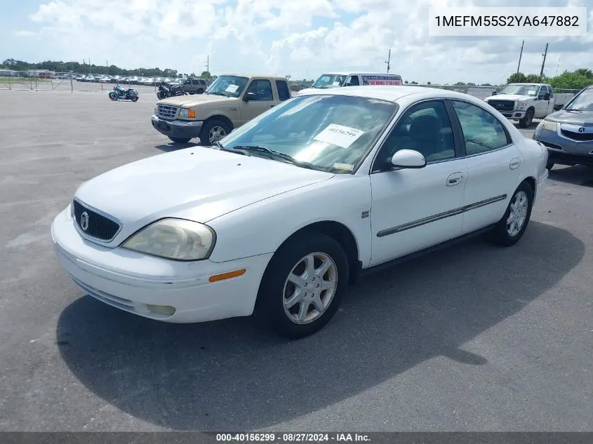 2000 Mercury Sable Ls Premium VIN: 1MEFM55S2YA647882 Lot: 40156299