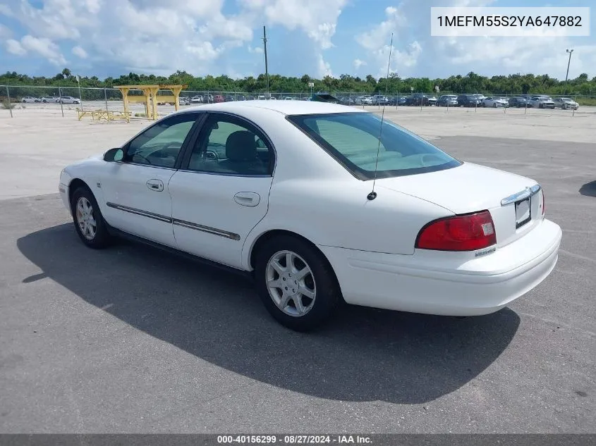 1MEFM55S2YA647882 2000 Mercury Sable Ls Premium