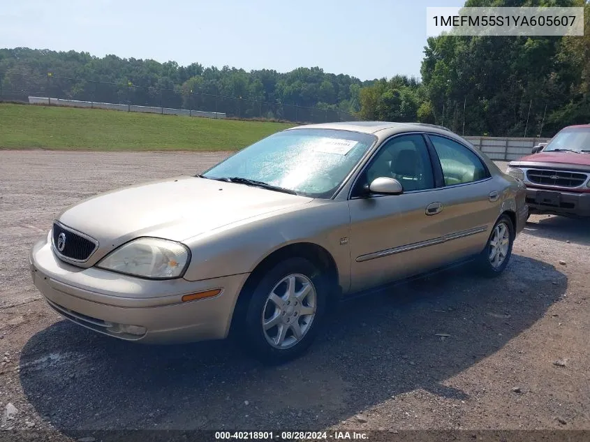 2000 Mercury Sable Ls Premium VIN: 1MEFM55S1YA605607 Lot: 40218901