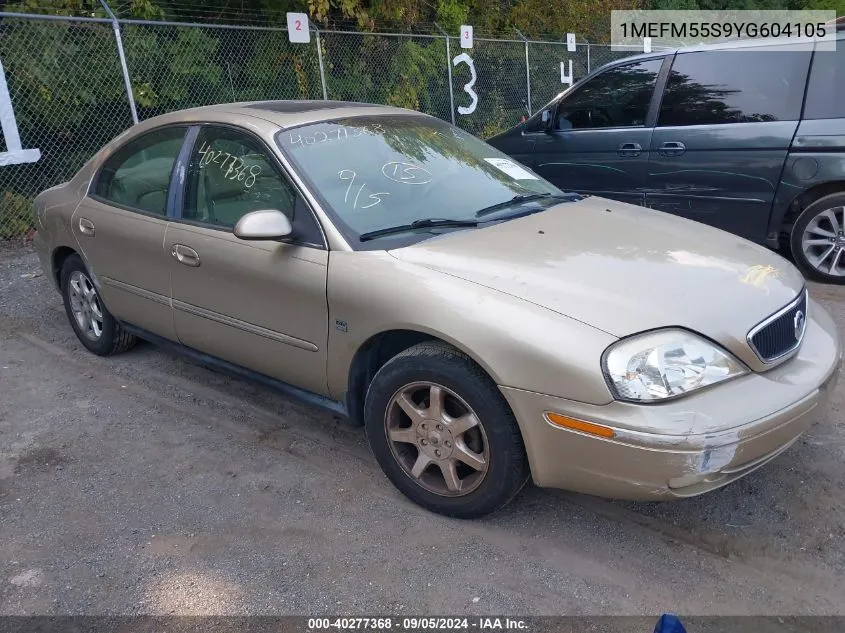 2000 Mercury Sable Ls Premium VIN: 1MEFM55S9YG604105 Lot: 40277368