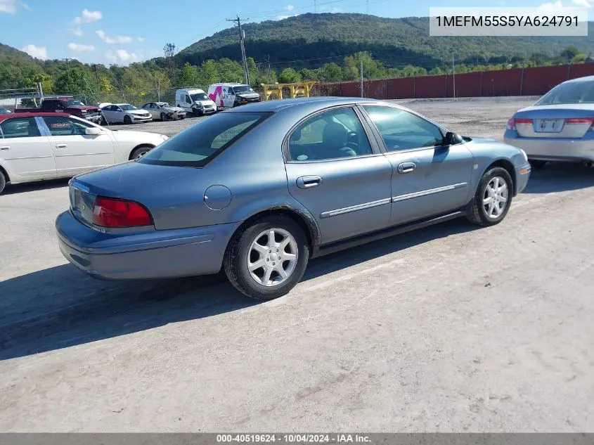 2000 Mercury Sable Ls Premium VIN: 1MEFM55S5YA624791 Lot: 40519624