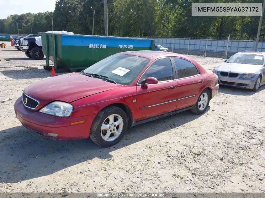 2000 Mercury Sable Ls Premium VIN: 1MEFM55S9YA637172 Lot: 40557333